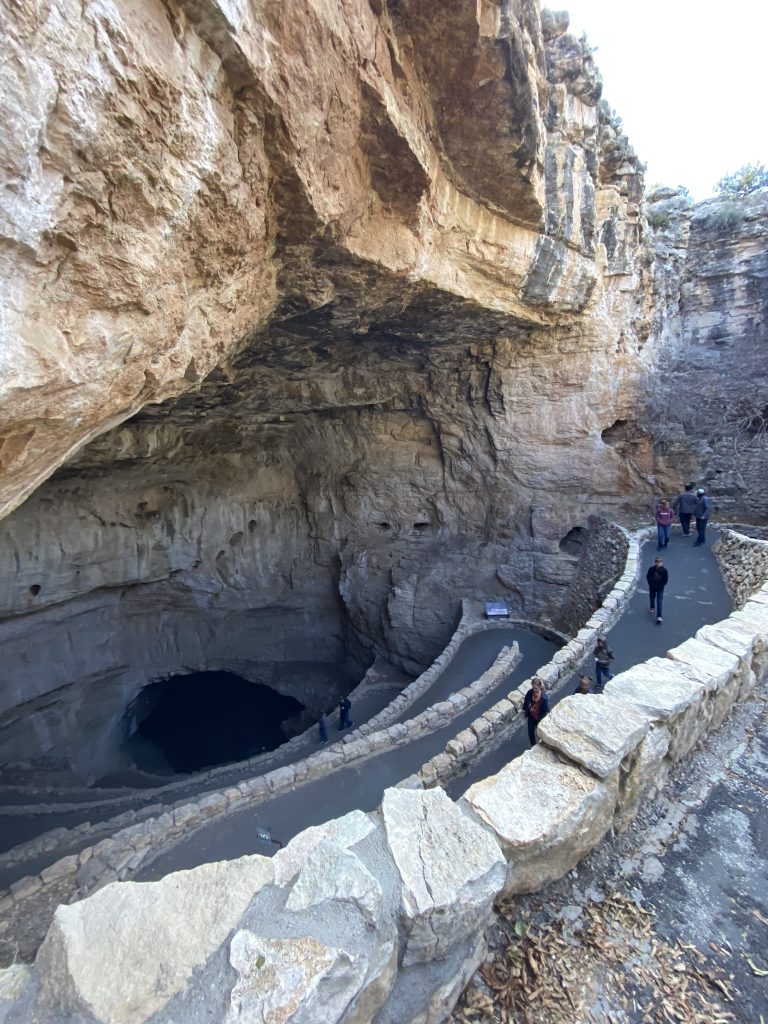 Natural entrance of Carlsbad Caverns.