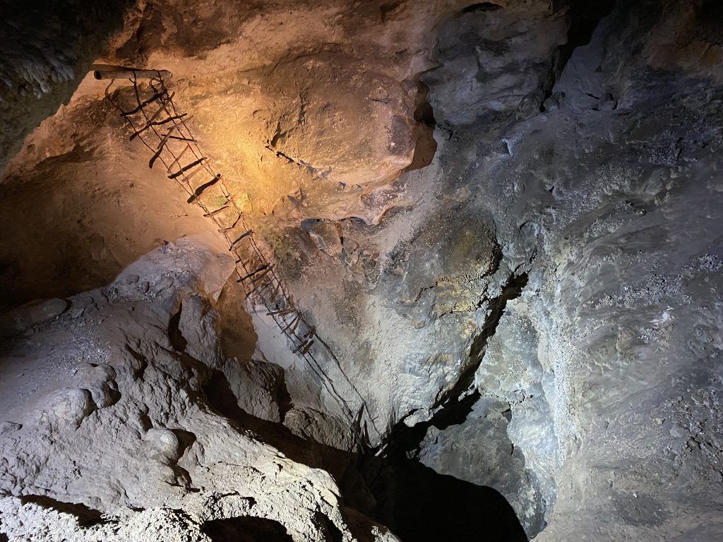 Carlsbad Caverns ladder to bottomless pit