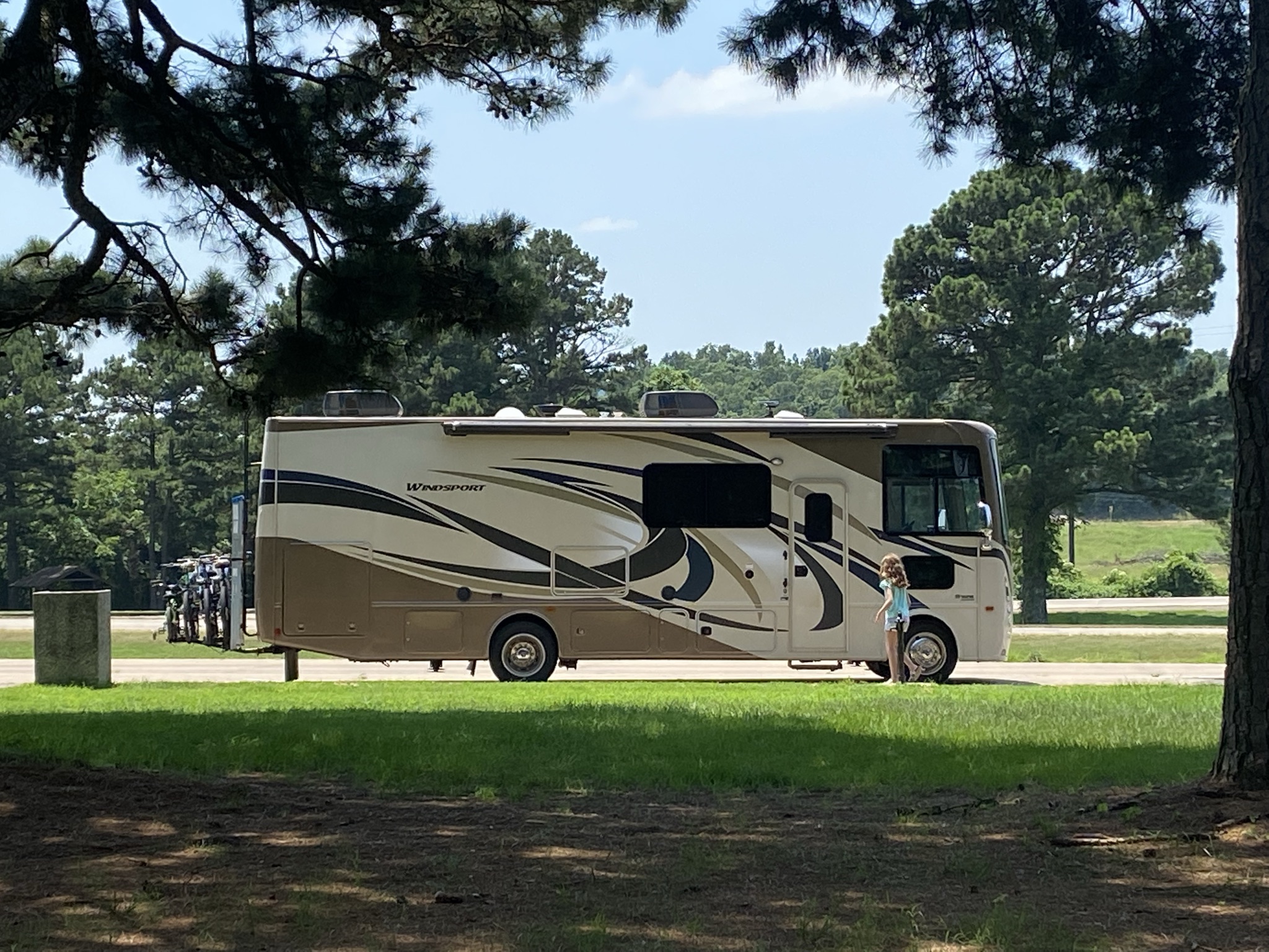 motorhome at rest stop