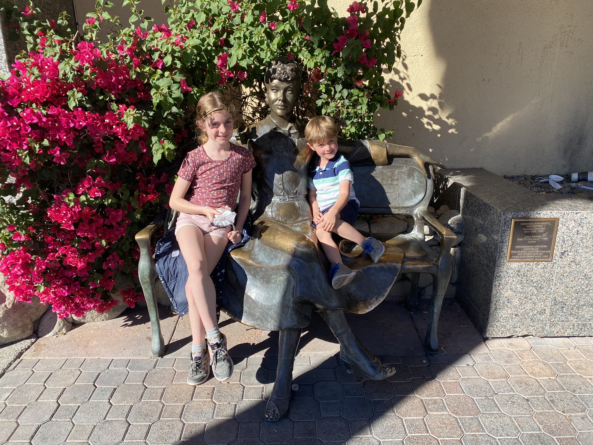 sitting with Lucielle Ball in Palm Springs