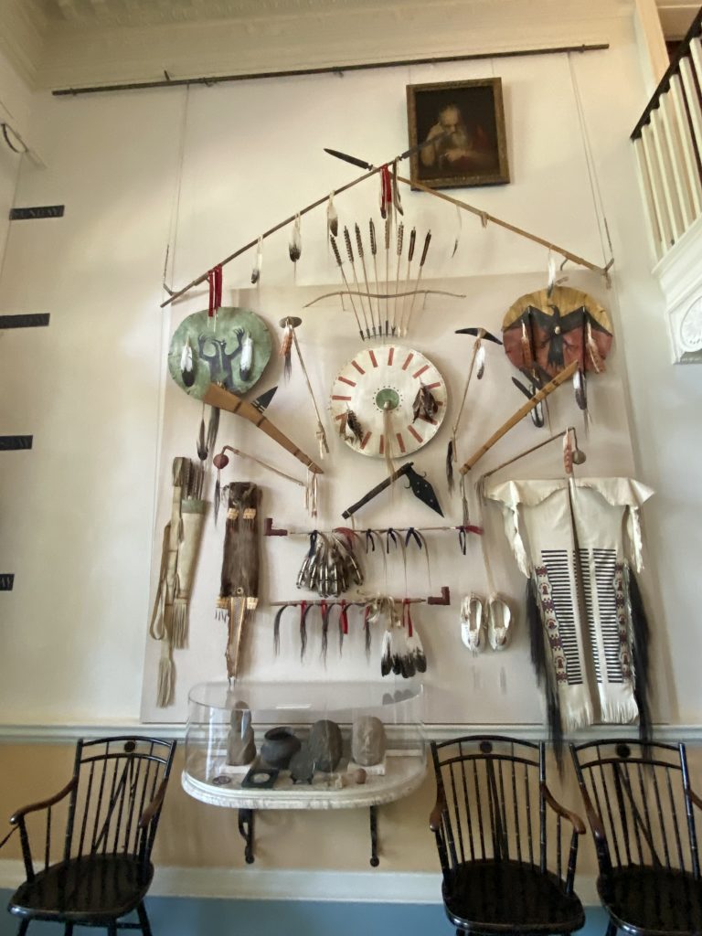 collection of Native American artifacts at Monticello