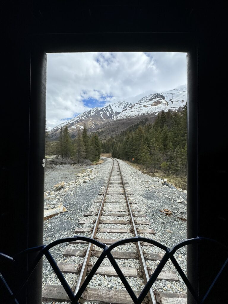 view from back of train